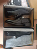 蜻蜓牌男士皮鞋正装鞋套脚透气商务休闲皮鞋男特大码中老年人爸爸鞋子男 黑色 45 实拍图