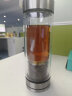 希诺双层玻璃杯磁吸式茶水分离杯子男高档茶杯水杯XN-7013本色 370mL 晒单实拍图