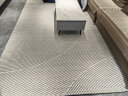 迪梵路（DIFANLU）意式极简地毯素色客厅沙发茶几毯侘寂风现代简约卧室满铺灰色条纹 Pran-21736 3*4米（适合U型沙发） 实拍图