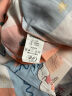 浪莎（LangSha）儿童睡衣女童夏季薄款绵绸中大童空调服家居服套装 拼色格子 140 晒单实拍图