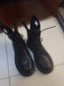 达芙妮马丁靴女2023新款秋冬短靴女英伦风加绒厚底白色单靴子女 黑色 37 实拍图