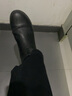 他她（TATA）法式通勤短靴女靴白色加绒牛皮踝靴子单靴秋冬新7BJ44DD3 黑色（单里） 36 实拍图