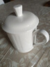 鹏博陶瓷景德镇陶瓷茶杯办公室杯会议室喝茶杯子水杯大容量泡茶杯可定制 纯白（可定制LOGO） 实拍图