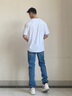 Calvin KleinJeans四季款男士休闲通勤简约ck合体版微弹洗水牛仔裤J325694 1AA-牛仔浅蓝 31 实拍图