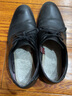 老人头（LAORENTOU）皮鞋男商务休闲鞋头层牛皮冬季透气耐磨防滑男鞋子 A30303 黑绒39 实拍图