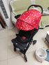 好孩子（gb）推车婴儿伞车 婴儿车可躺可坐宝宝儿童推车 折叠轻便全蓬半蓬升级 网兜更透气款D643-H红色 实拍图