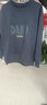 登森奥奥加绒加厚纯棉卫衣女2024新款宽松显瘦圆领百搭T恤上衣 深蓝色（加绒加厚） M建议105-125斤 实拍图