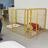 憨憨宠狗围栏宠物狗狗围栏室内狗栅栏折叠拆卸狗笼子小中大型犬猫咪护栏 黄色 160*80*80CM*6片 卡扣围栏 实拍图