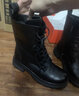 意尔康女靴厚底百搭加绒马丁靴女复古英伦风短靴 14738W黑色39 实拍图