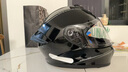 睿觅（RYMIC）摩托车头盔全盔3C认证专业机车骑行头盔四季男女R977星空黑L 实拍图