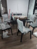 实木餐椅家用现代简约意式餐厅轻奢靠背椅子北欧高端酒店餐桌椅 深灰色 实木款 晒单实拍图