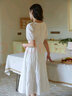 独束大码女装【爱的圆舞曲】 阶梯式抽褶裙摆 法式重工显瘦连衣裙 摩根石白 XL （尺码：3） 实拍图