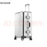 瑞戈瑞士RUIGOR瑞戈全铝镁合金拉杆箱男行李箱商务拉杆箱20英寸旅行箱 银色|氧化款 20英寸 实拍图