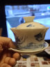 豹霖景德镇青花瓷盖碗茶杯茶碗陶瓷特大泡茶杯功夫茶具敬茶碗单个三才 盖碗大号-发财鱼 实拍图