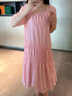茵曼（INMAN）莱赛尔丝光连衣裙2025夏女装新款U领气质小个子显瘦长裙子 洛可可粉 S 实拍图