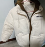 恋的羽绒棉服女外套冬季短款学生高中初中生女生衣服棉衣羽棉袄绒服女 假两件韩版加厚米白色 均码（可备注码数） 实拍图