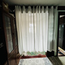 家菲（jiafei）幻影纱窗帘纱帘2025新款透光不透人客厅飘窗阳台白色窗纱防晒隔热 镜面化羽纱-防晒隔热 宽2*高2米挂钩款1片 实拍图
