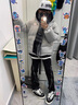 黑盒白美式潮牌立领印花棉服男装冬季棉袄加厚保暖面包服情侣棉衣男外套 SRDD-W233灰色 XL 【建议120-140斤】 实拍图