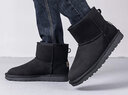 森馬（Senma）潮流简约百搭保暖加绒棉鞋短筒情侣雪地靴男718414704 黑色 40码 实拍图