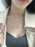 圣雅罗十二生肖和田玉银项链女锁骨链时尚首饰品吊坠生日礼物送女朋友 星月玉蛇项链+高定玫瑰花礼盒 实拍图