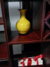 悦灵美 景德镇陶瓷器中国红花瓶摆件中式酒柜装饰品客厅书房插花工艺品 帝王黄牡丹赏瓶 实拍图