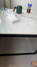 墨素岩板创意方形组合茶几小户型客厅家用轻奢现代简约网红玻璃茶几桌 双柜：雪山白70+雪山白60 亮面 整装 实拍图