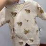 童泰0-6个月婴儿连体衣秋冬季新生纯棉宝宝衣服偏开哈衣夹棉爬服 棕色 59cm (建议1-3个月身高55-60cm) 实拍图