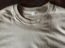 美罗邦（Meloban）100%纯棉长袖t恤男薄款宽松秋衣春秋季纯色打底衫大码上衣服男装 卡其色【100%纯棉】 XL【建议140-150斤】 实拍图
