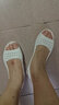 晴问塑料凉鞋女韩版纯色塑料凉鞋女夏坡跟软底露趾镂空妈妈护士沙滩工 白色 39 （偏小一码） 实拍图