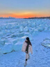 哈尔滨东北户外雪地靴女防水防滑旅行显瘦保暖加绒冬季长筒中筒 灰白(标准码厚袜拍大 36 实拍图