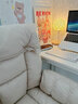 英斯迪尔（INSDEA）电竞游戏椅子男生舒适久坐电脑椅懒人沙发椅可躺宿舍休闲靠背座椅 米白+脚踏-防污科技布-靠背五档调节 固定扶手 钢制脚 实拍图