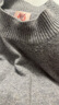鹿王【全羊绒】山羊绒衫女100%半高领打底针织衫纯色简约秋冬轻薄内搭 灰色 M 165 实拍图