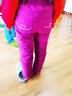 象老大（XIANGLAODA）儿童羽绒裤女童中大童加厚保暖外穿棉裤宽松小女孩冬季裤子 深紫红 150cm 晒单实拍图