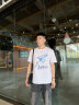 南极人冰丝短袖t恤男士夏季凉感透气半袖学生休闲百搭男装运动速干衣服 白色(折纸飞机)  XL(建议体重140-160斤左右) 实拍图