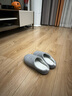 内泊乳胶棉拖鞋男冬季天女士羊毛毛防臭防滑静音保暖大码家居舒服软底 鲸灰 39-40 正码正拍 实拍图
