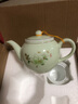 连山阁 陶瓷泡茶壶带过滤网内胆大容量家用泡茶器大号功夫茶具单壶冲茶器杯子套装 升级玉兰花茶壶陶瓷650ml（单壶 实拍图