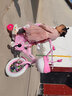 鑫旺彤自行车儿童3-6-10岁单车男女童轻便脚踏车辅助轮5岁女孩车公主车 粉升级白胎【悍马轮+护栏靠背】 12寸 适合身高80-105cm 实拍图