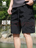 东方骆驼（EASTERN CAMEL）短裤男夏季薄款透气冰感户外运动速干沙滩裤五分裤子男 黑色 XL  实拍图