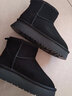 奥古狮登厚底雪地靴女新款冬季加绒加厚保暖中筒东北棉鞋女防滑短靴子抗寒 924090黑色【甄皮中筒11CM】 37 实拍图
