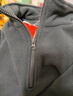 回力（Warrior）半拉链高领华夫格卫衣男春秋季日系复古纯色休闲外套百搭宽松上衣 【双面绒】-中灰#HL纯色 3XL 实拍图