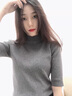 红蜻蜓2025春秋季新款半高领五分袖针织打底衫女T恤衫女装修身内搭上衣 深灰色五分袖 均码 【适合80-145斤】 实拍图