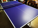 红双喜成人室内折叠式乒乓球桌带滚轮运动小型乒乓球台 TM616-小型娱乐球桌-送球拍一副 实拍图