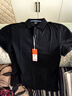 威可多（VICUTU）【everPolo二代】男士短袖商务T恤polo衫黑色175/96B 实拍图