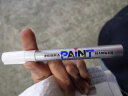 斑马牌（ZEBRA）油漆笔 油性记号笔 大号物流笔签名笔/马克笔 PAINT-MOP 白色 10支装 实拍图