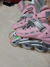 REBUILD 轮滑鞋儿童闪光溜冰鞋男女童初学者旱冰鞋成人直排轮滑冰鞋 樱花粉【八轮全闪+大礼包】 L (适合鞋码36-40) 实拍图