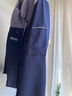 金淼源秋冬季双层长袖工作服男劳保服套装加厚工厂车间定制耐磨上衣工装 藏蓝拼灰套装【双层】 XL /175 实拍图