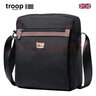 Troop单肩包男复古休闲简约实用竖版斜挎包包欧美潮包单肩斜跨包随身包 纯黑色尼龙版TRP0218N 实拍图