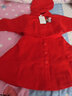 撒娇娃童装女童连衣裙秋冬季儿童套装拜年服装毛衣背心裙子毛呢外套小女孩秋装过年衣服中大童女装三件套 樱桃红色披肩+裙子+帽子 120(建议身高115左右) 实拍图