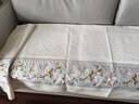 溪秀映像 美式棉麻仿亚麻沙发垫四季通用布艺沙发巾靠背巾扶手巾简约现代 米杏色 90*210cm 实拍图