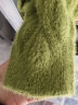 初语仙踪绿短款针织开衫女2023冬季新款复古毛绒毛衣外套加厚外搭 绿色 XL 晒单实拍图